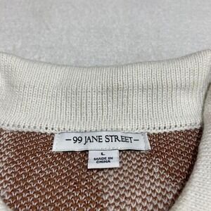 99 Jane Street brown/white sweater women Large. SKU606